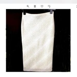 New-Topshop Silver Disco-Glam Glitter Stretch Skirt